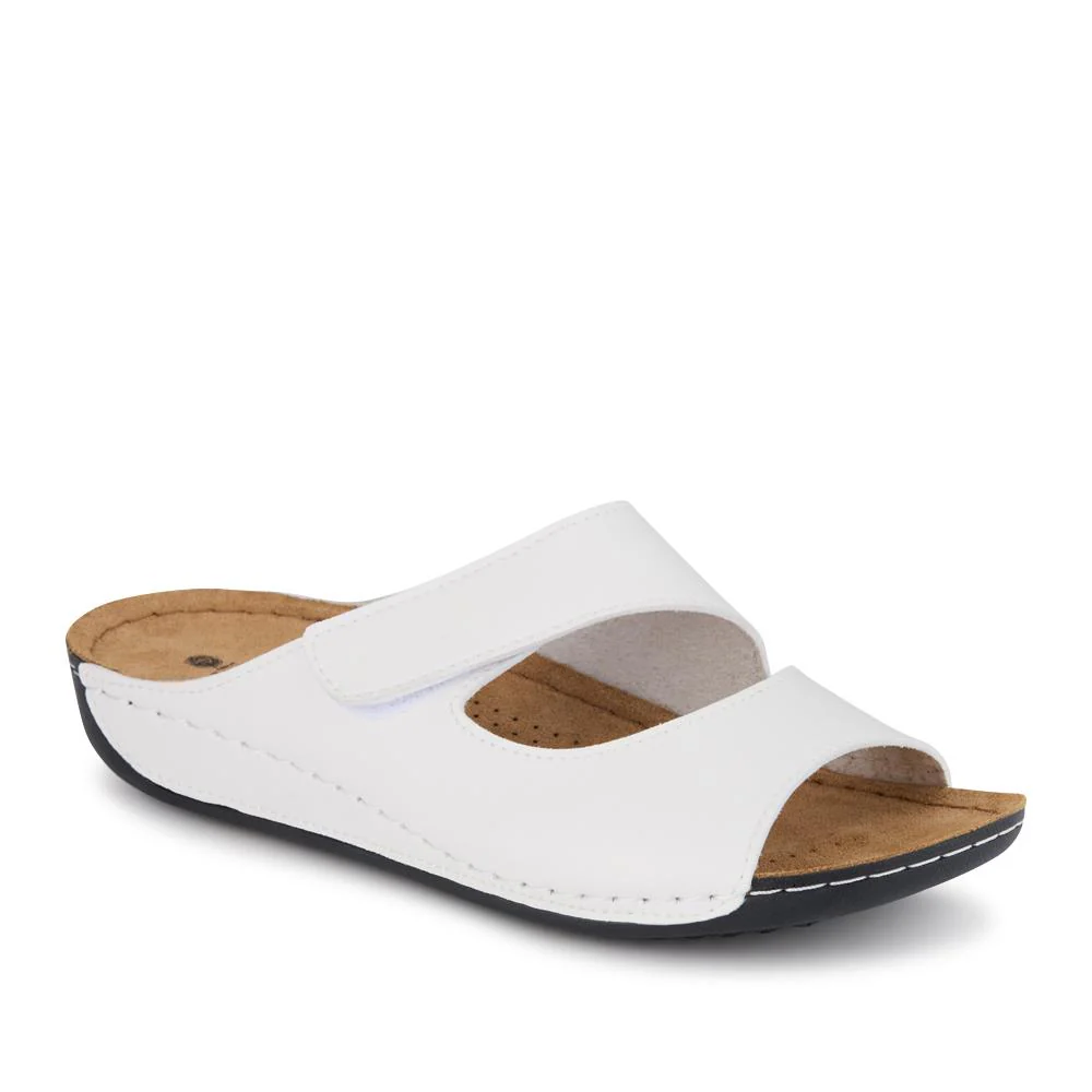 Adjustable Touch-Fasten Mules - SERAY41002 / 327 546 - White