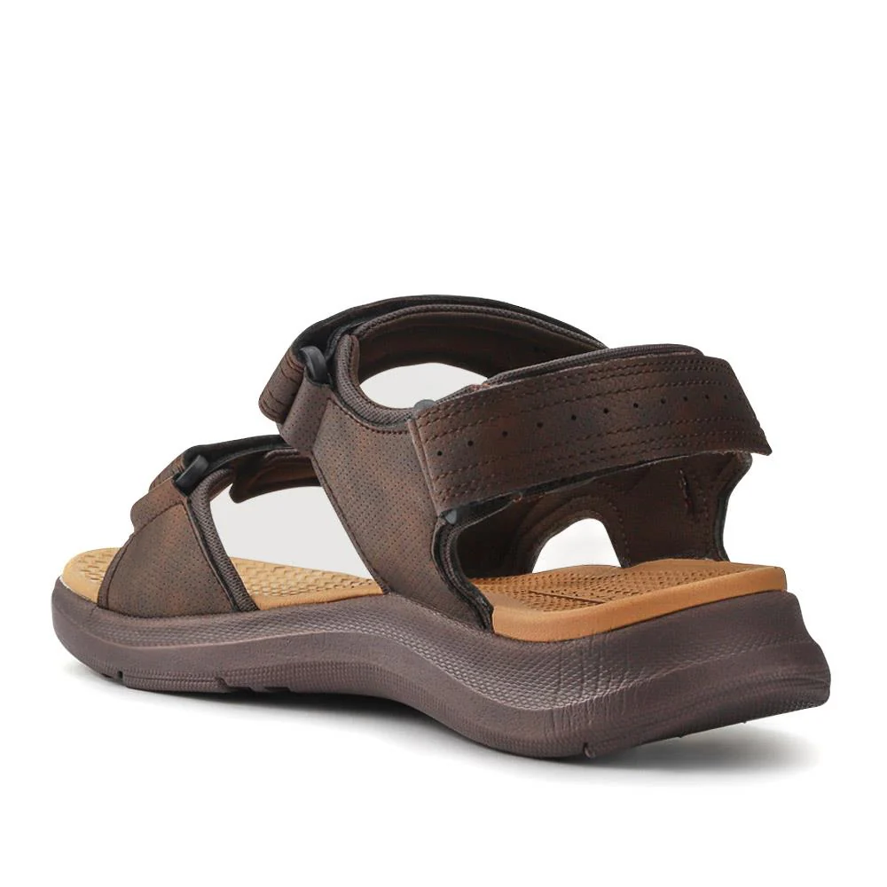 Adjustable Touch-Fasten Sandals - XIAM41004 / 326 926 - Brown - Image 3