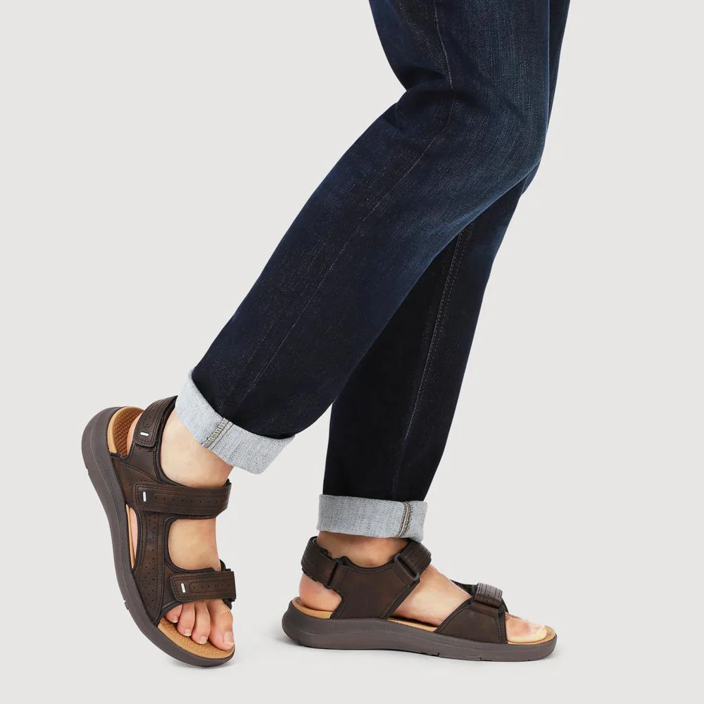 Adjustable Touch-Fasten Sandals - XIAM41004 / 326 926 - Brown - Image 5