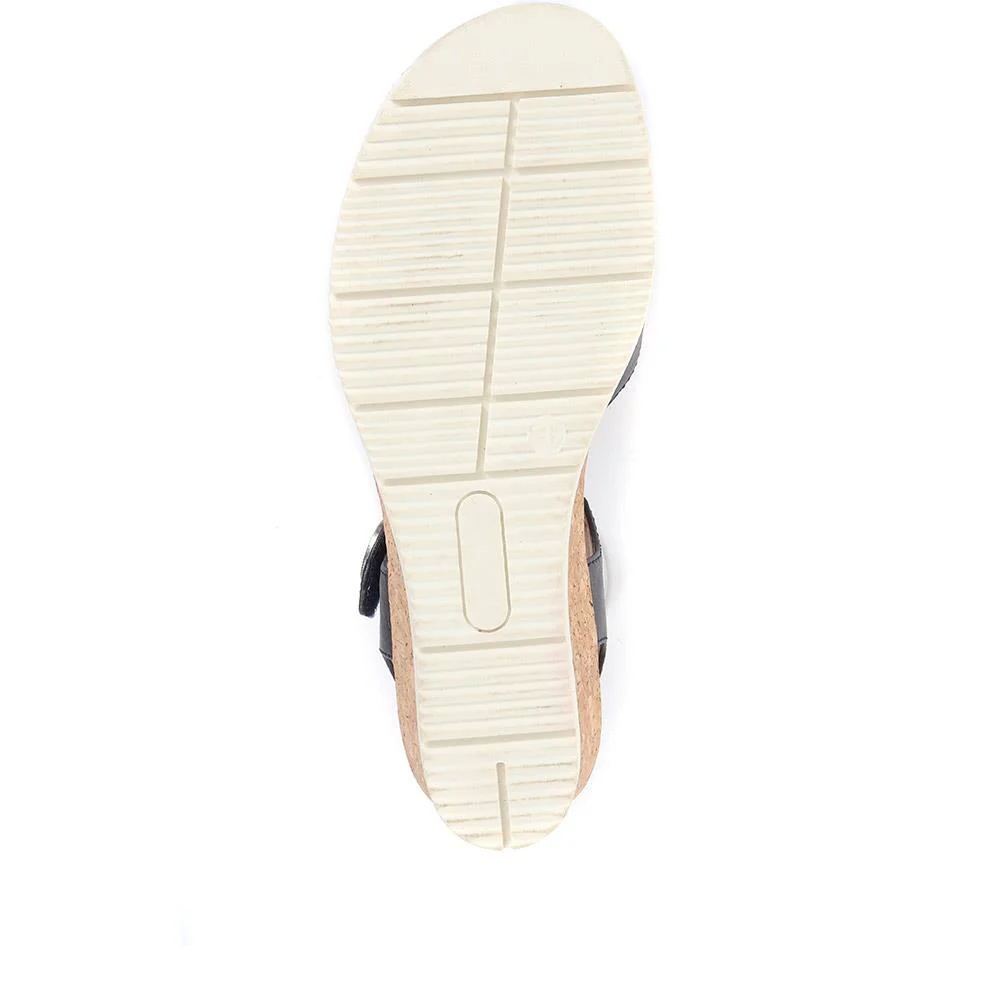 Adjustable Wedge Sandals - WBINS35160 / 321 805 - Navy - Image 5