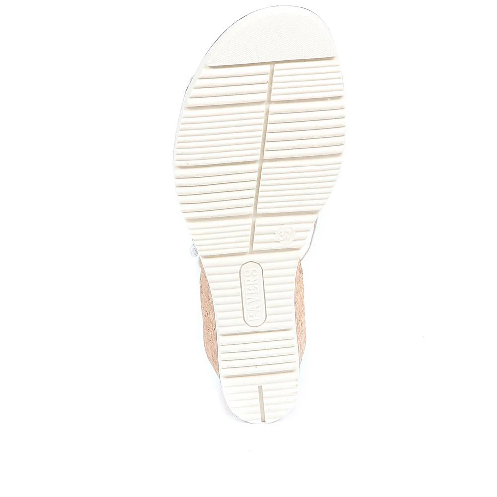 Adjustable Wedge Sandals - WBINS35160 / 321 805 - White - Image 6