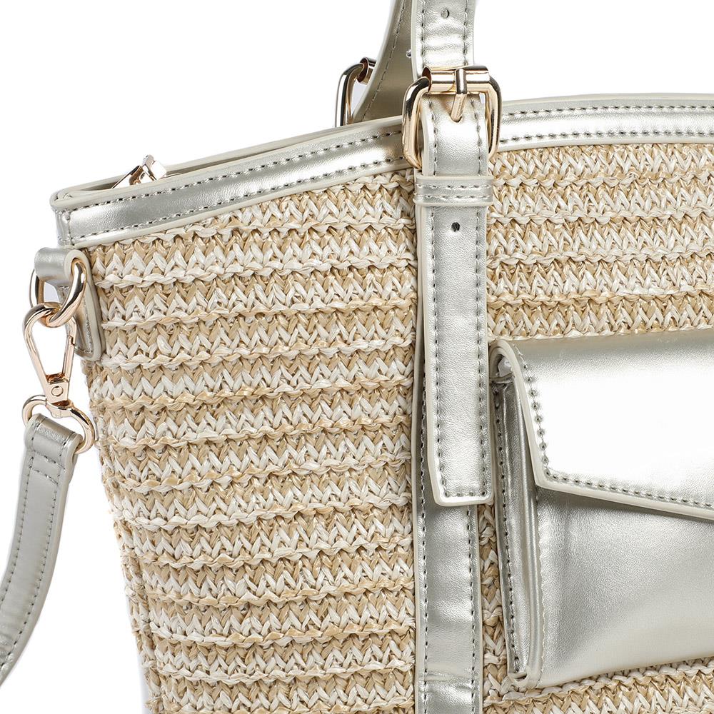Adjustable Woven Tote Bag - RIM43001 / 329 298 - Gold - Image 6