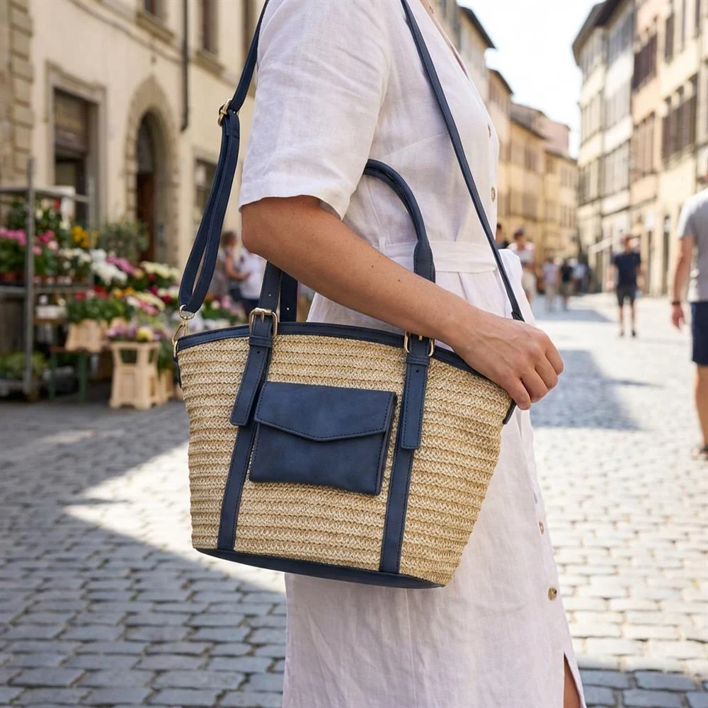 Adjustable Woven Tote Bag - RIM43001 / 329 298 - Navy - Image 2