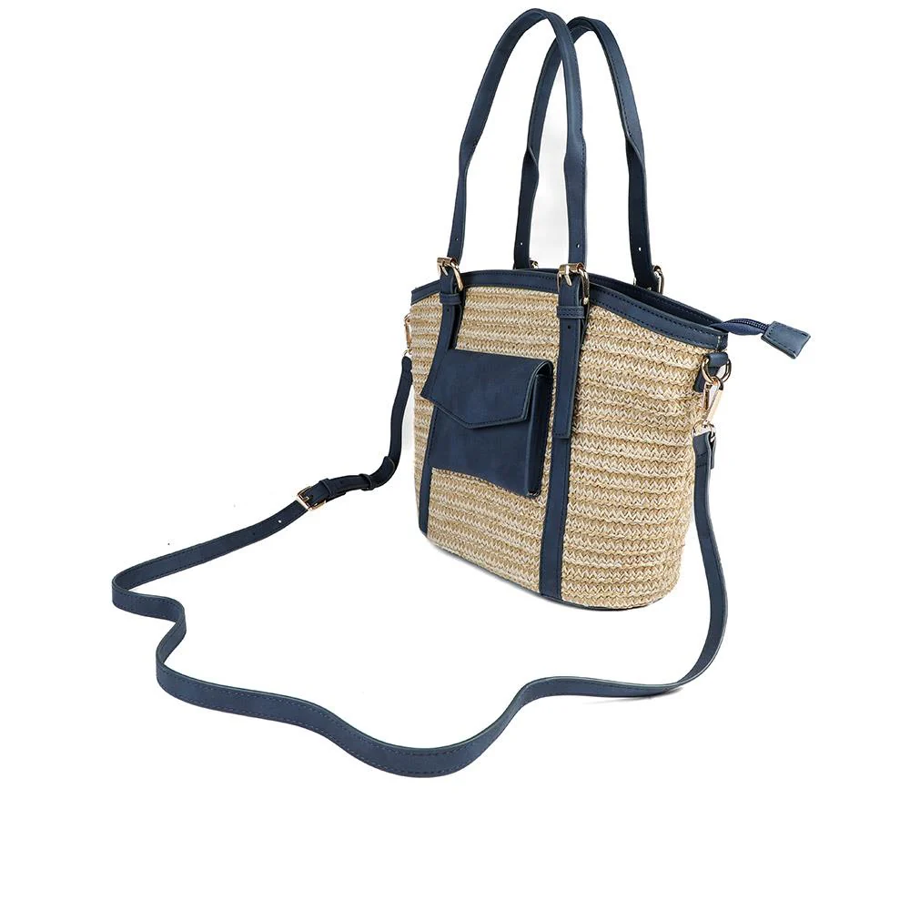 Adjustable Woven Tote Bag - RIM43001 / 329 298 - Navy - Image 4