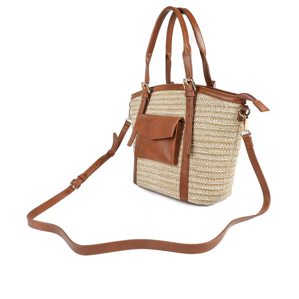 Adjustable Woven Tote Bag - RIM43001 / 329 298 - Tan - Image 4