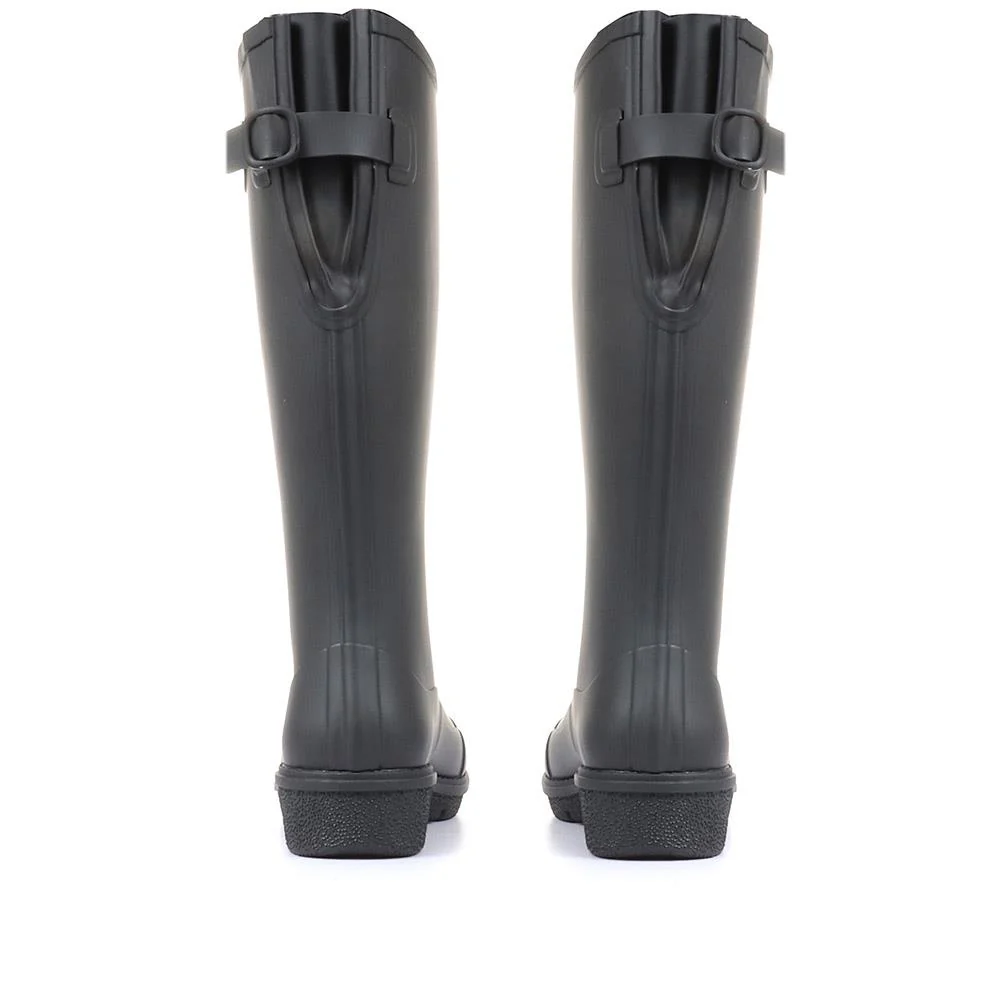 AH7 WonderWelly Long Wellington Boots - FITF32501 / 320 200 - Black - Image 3