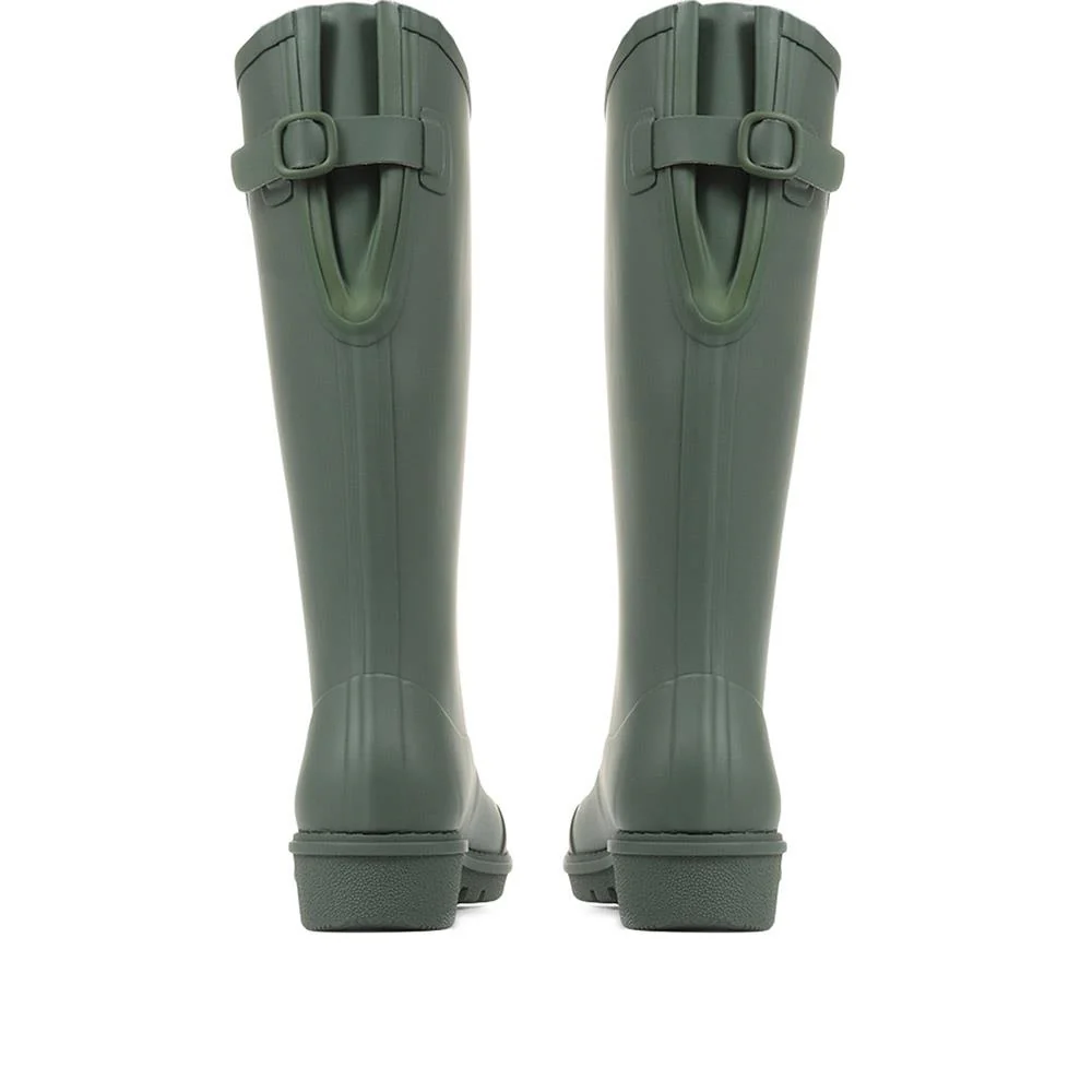 AH7 WonderWelly Long Wellington Boots - FITF32501 / 320 200 - Green - Image 3
