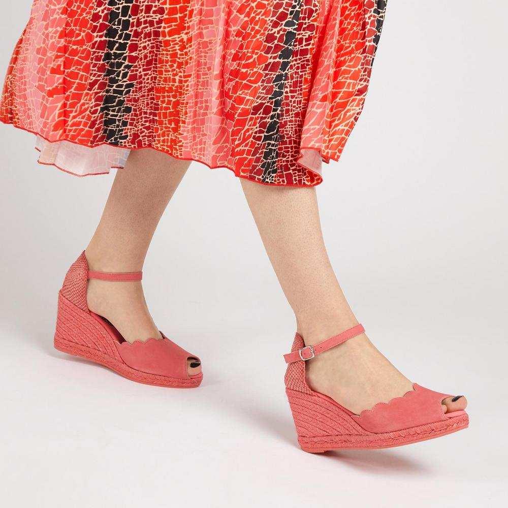 Alejandra Espadrille Wedge Sandals - ALEJANDRA / 322 055 - Coral - Image 5