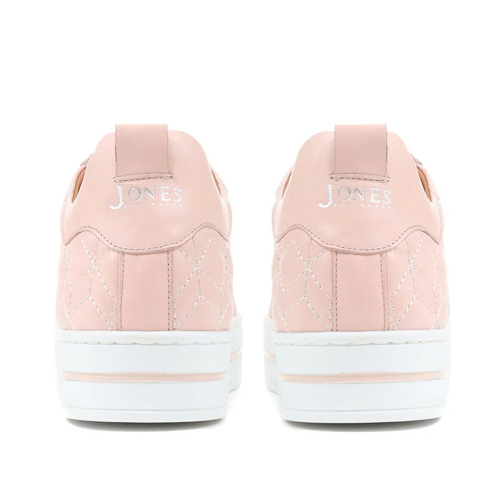 Alexandrite Leather Quilted Trainers - ALEXANDRITE / 323 645 - Nude - Image 4