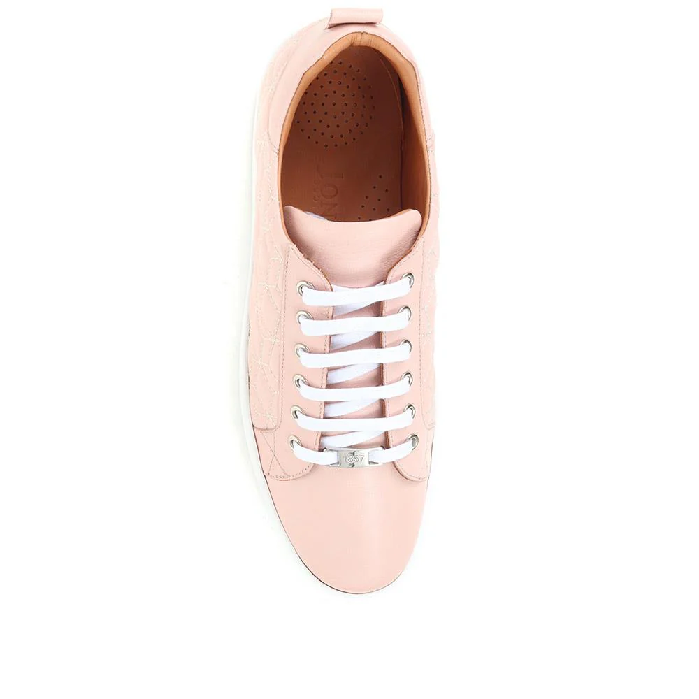Alexandrite Leather Quilted Trainers - ALEXANDRITE / 323 645 - Nude - Image 5