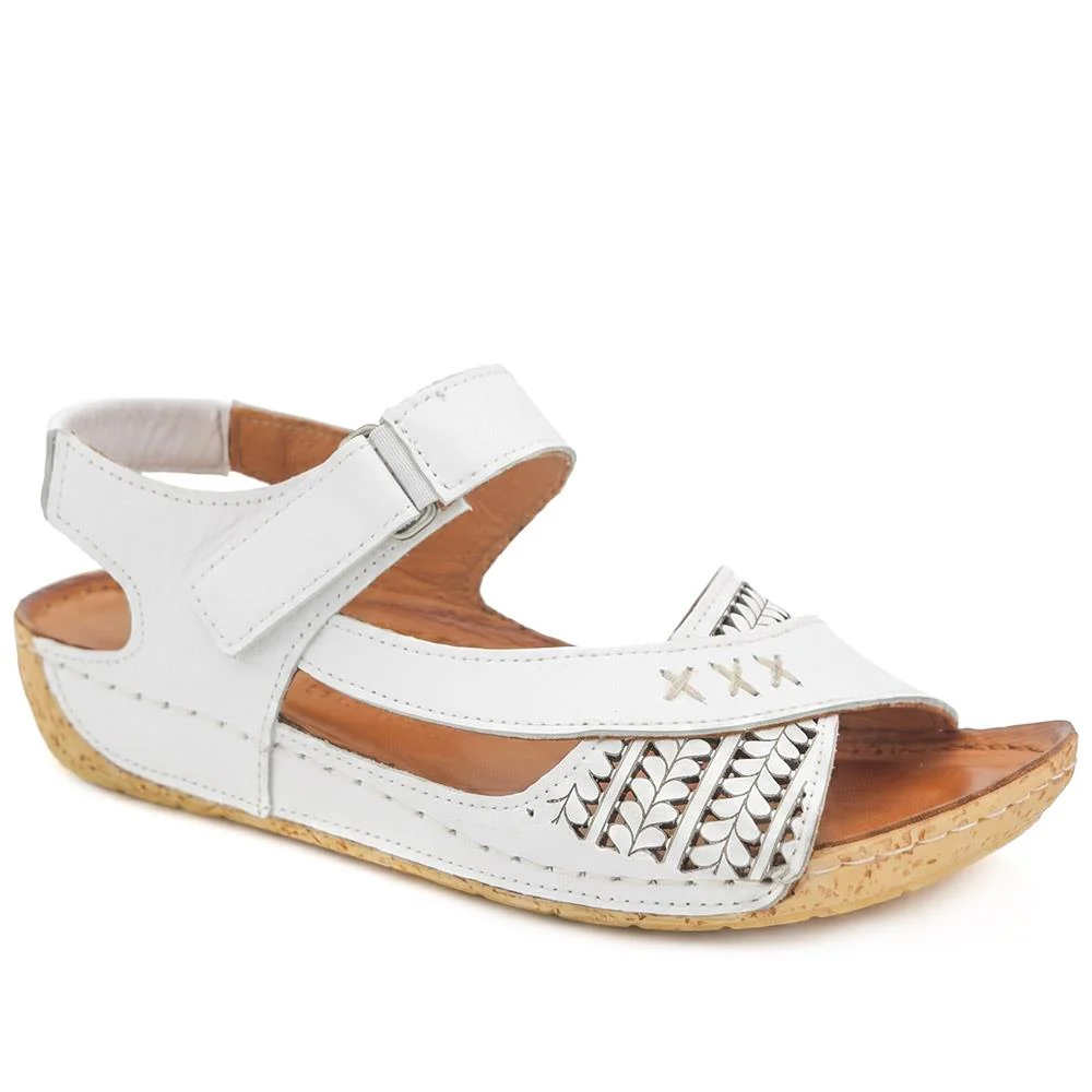 All Leather Adjustable Fasten Sandals - KARY43000 / 329 409 - Image 2