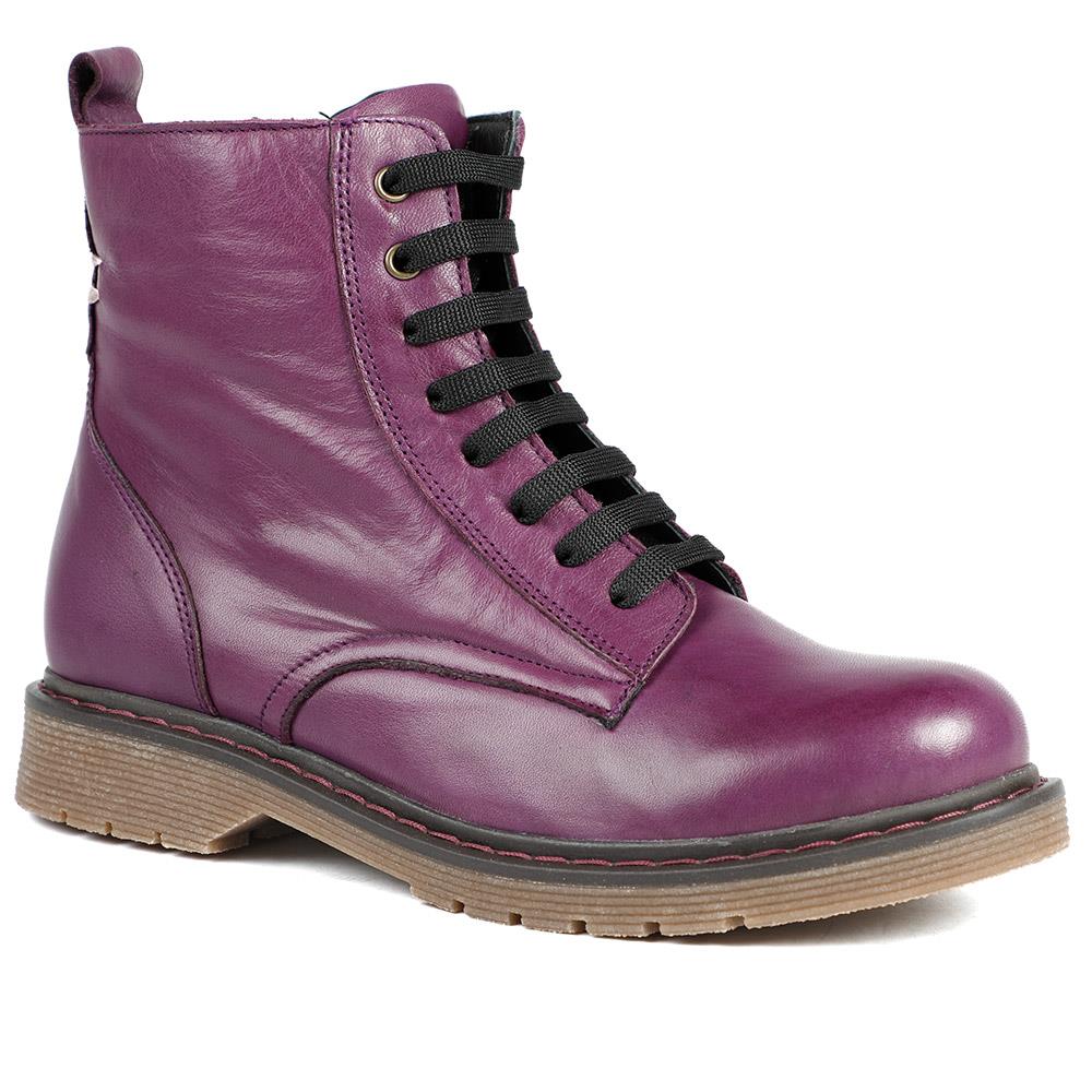 All Leather Block Heel Ankle Boots - YNR42009 / 329 144 - Image 2