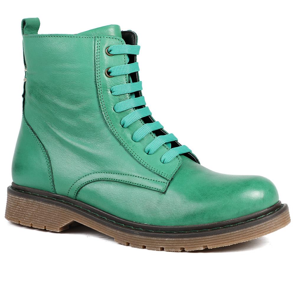 All Leather Block Heel Ankle Boots - YNR42009 / 329 144
