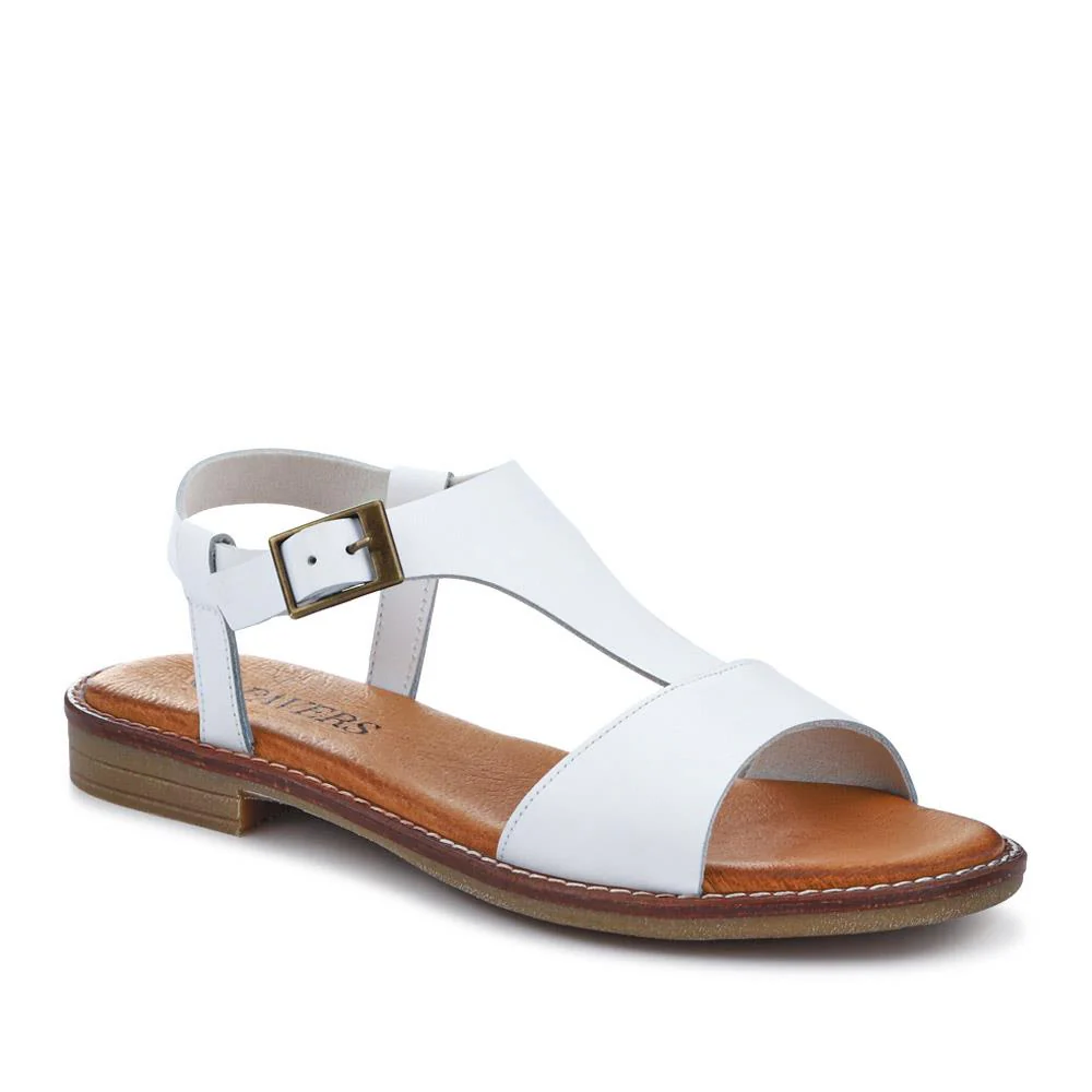All-Leather Buckled Sandals - PERSI41001 / 327 543 - White