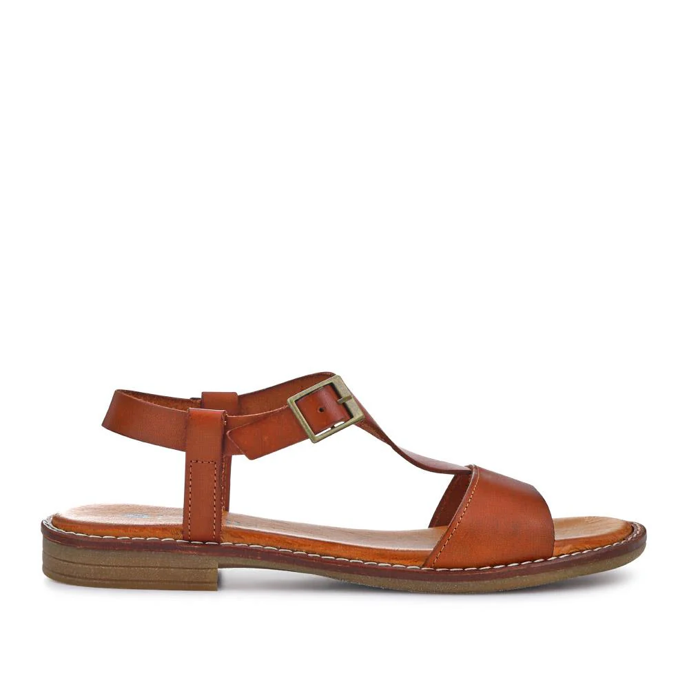 All-Leather Buckled Sandals - PERSI41001 / 327 543 - Tan - Image 3