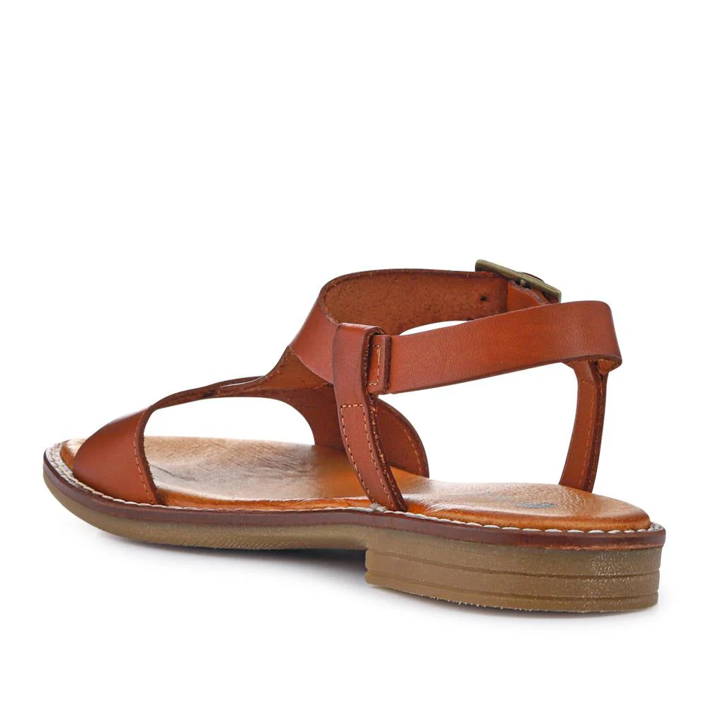 All-Leather Buckled Sandals - PERSI41001 / 327 543 - Tan - Image 4