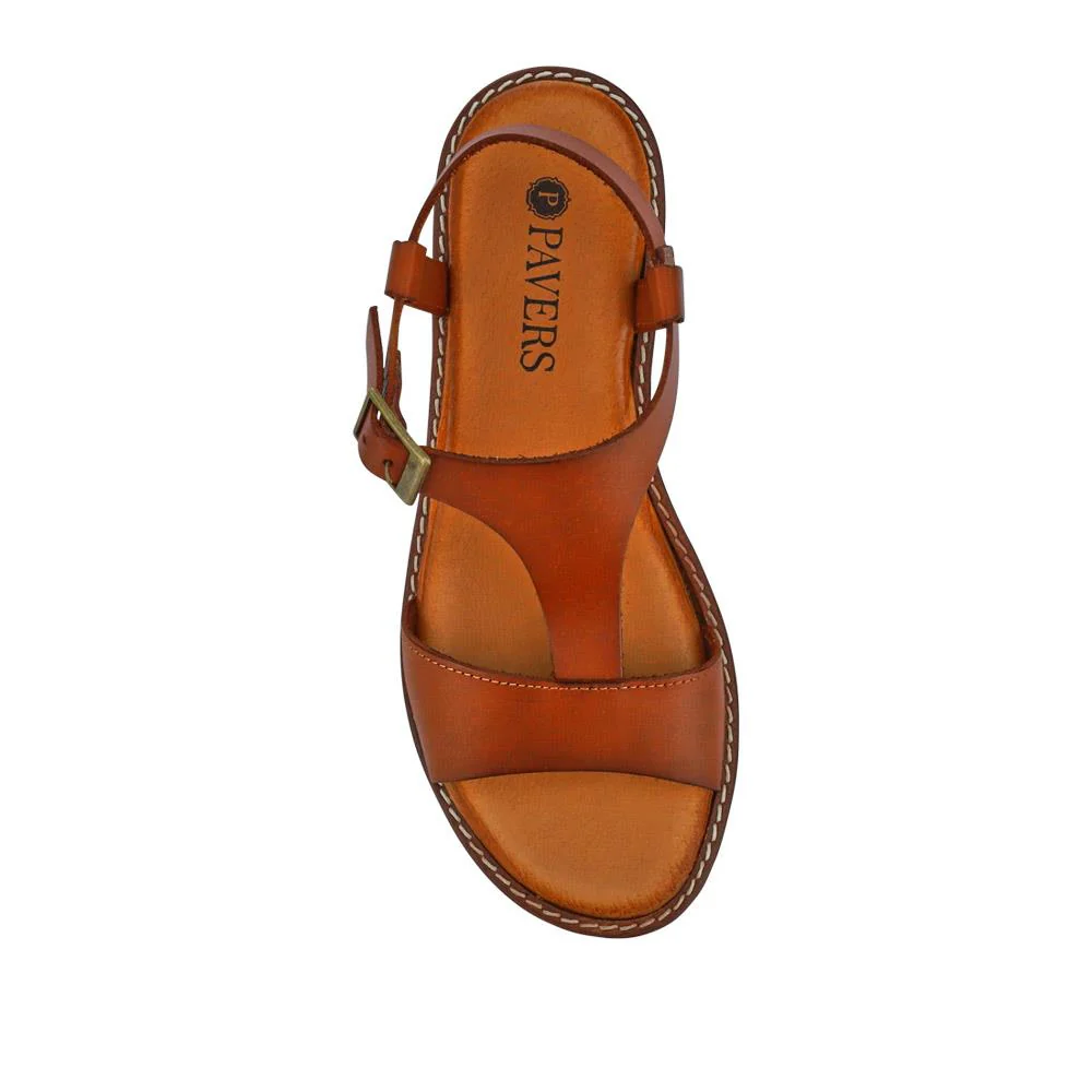 All-Leather Buckled Sandals - PERSI41001 / 327 543 - Tan - Image 5