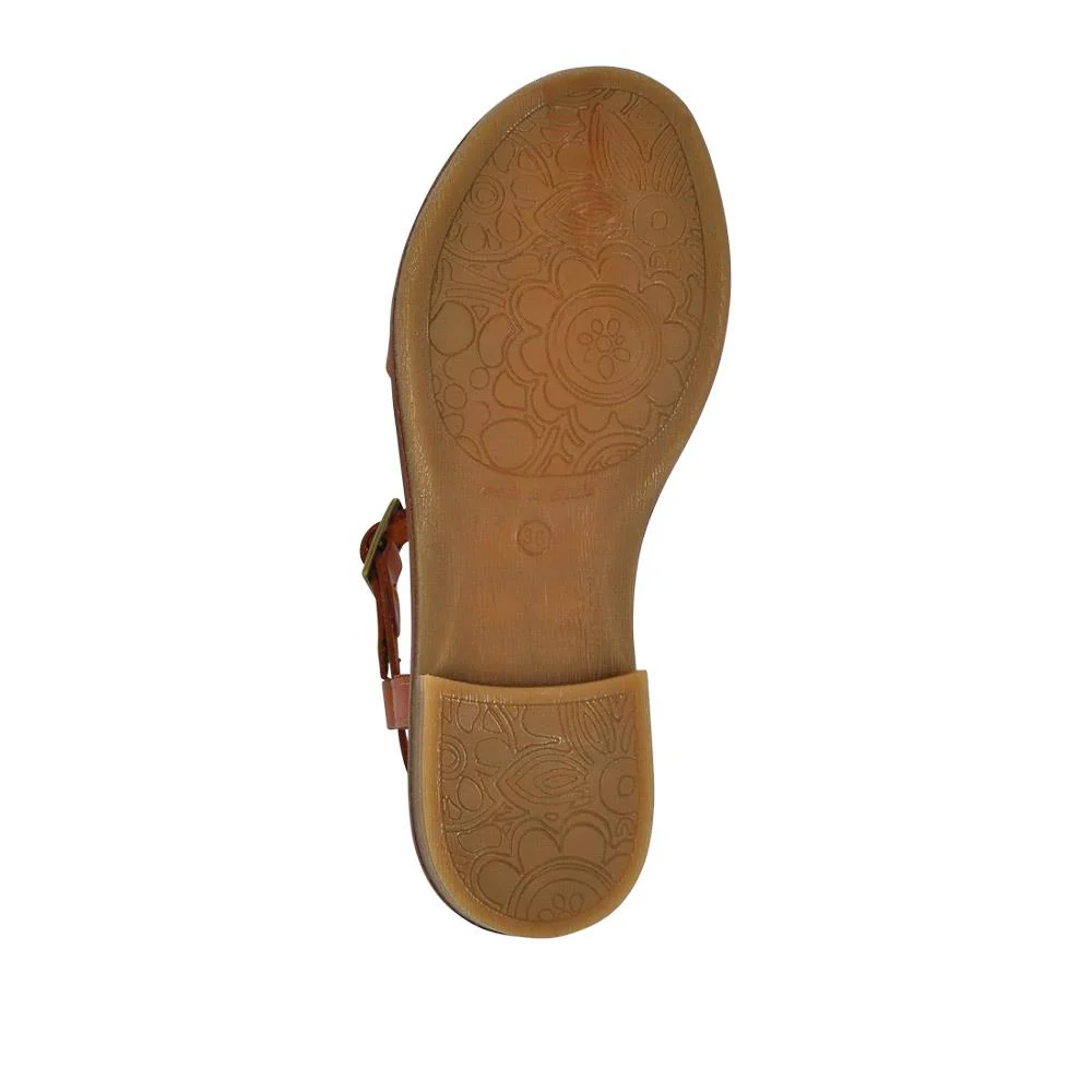 All-Leather Buckled Sandals - PERSI41001 / 327 543 - Tan - Image 6