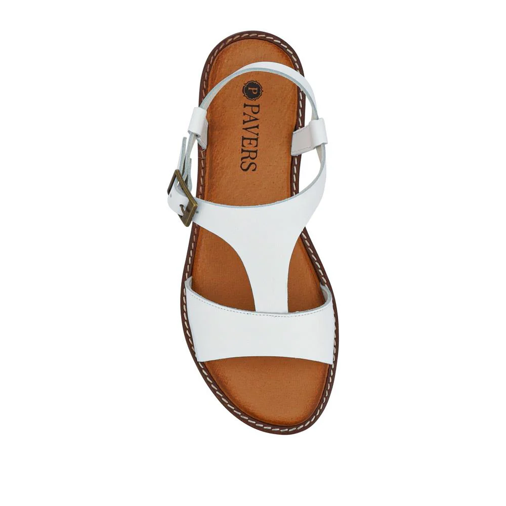 All-Leather Buckled Sandals - PERSI41001 / 327 543 - White - Image 5