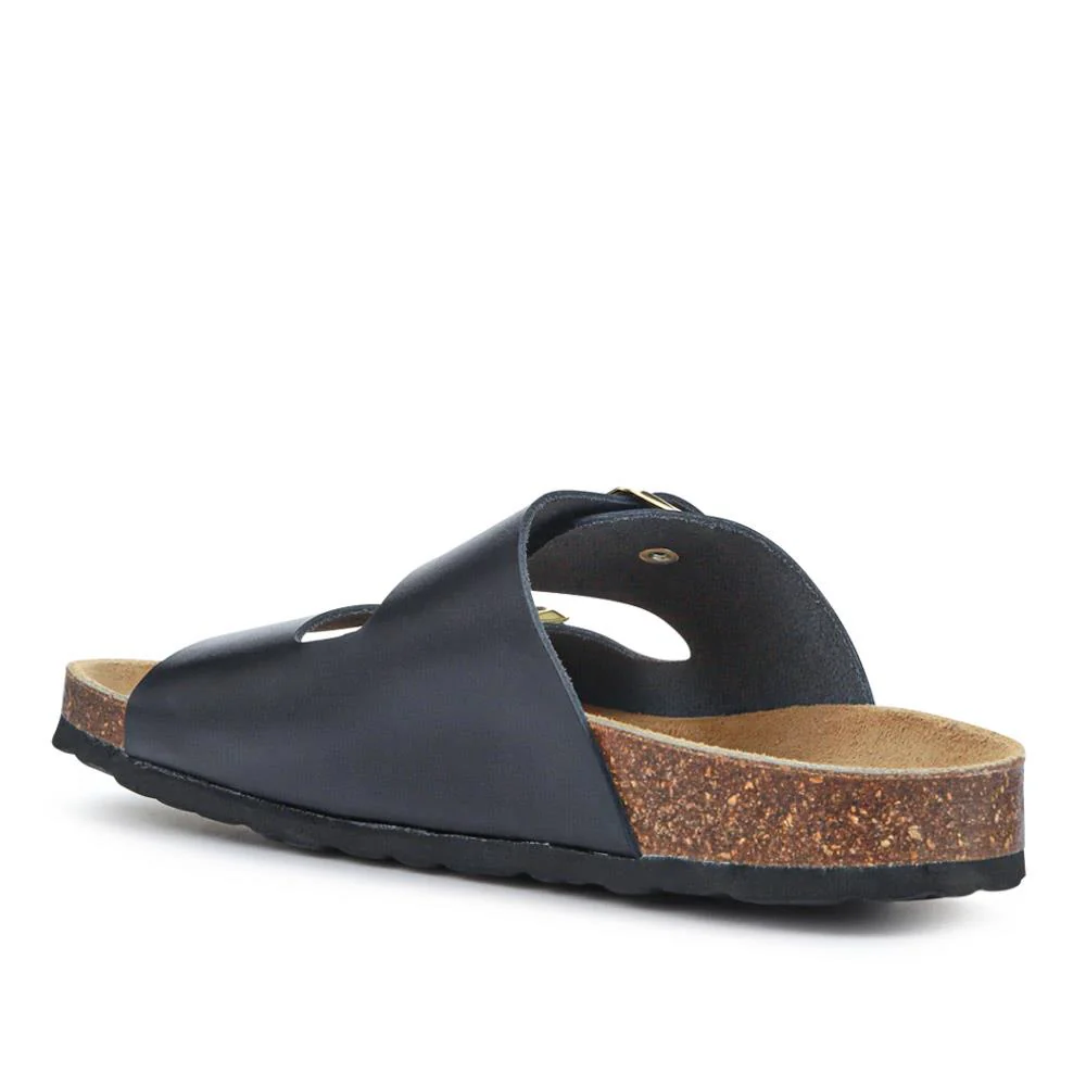All-Leather Casual Mule Sandals - PATRI39010 / 326 633 - Black - Image 4