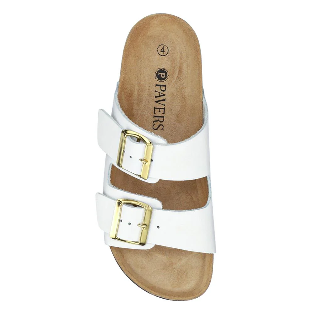 All-Leather Casual Mule Sandals - PATRI39010 / 326 633 - White - Image 5