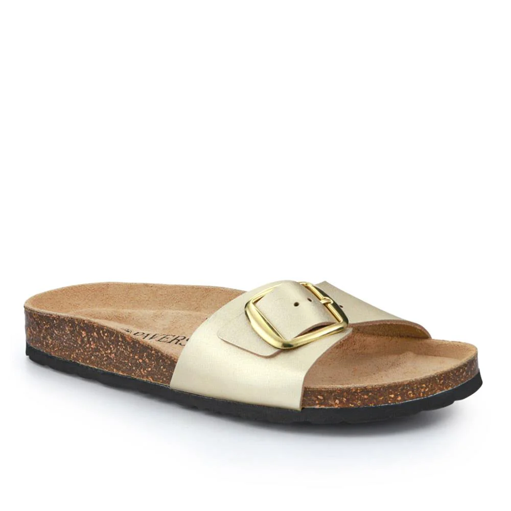 All-Leather Slip-On Mules - PATRI39014 / 326 634 - Gold
