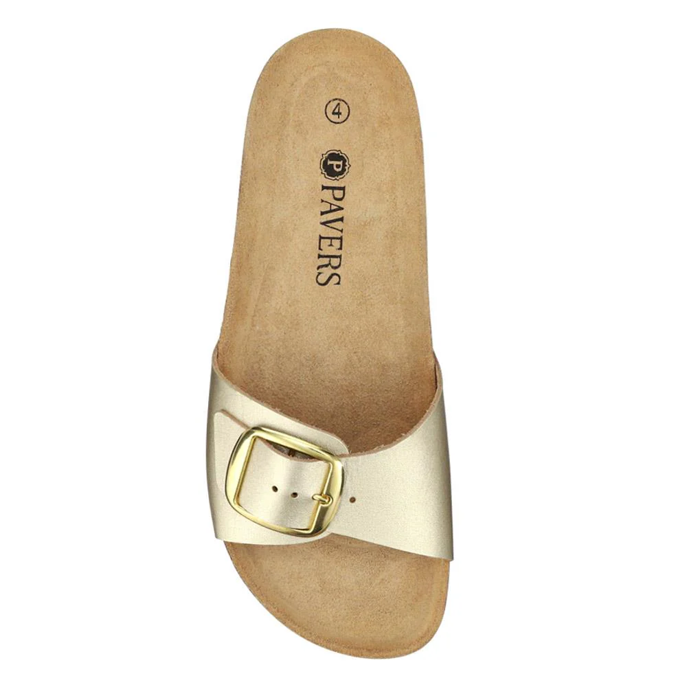 All-Leather Slip-On Mules - PATRI39014 / 326 634 - Gold - Image 5