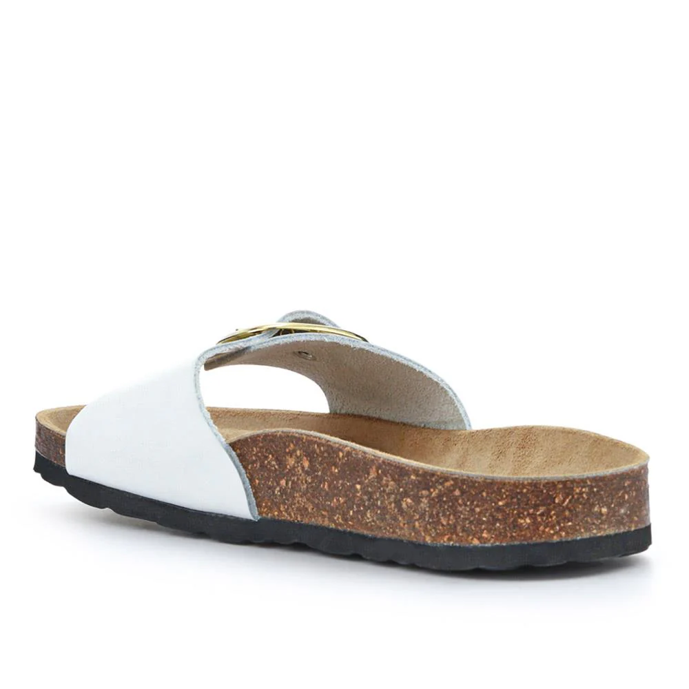 All-Leather Slip-On Mules - PATRI39014 / 326 634 - White - Image 4