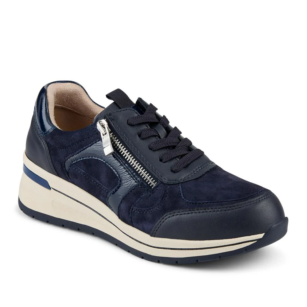 Alvira Wide Fit Leather Trainers - ALVIRA / 328 052 - Image 2