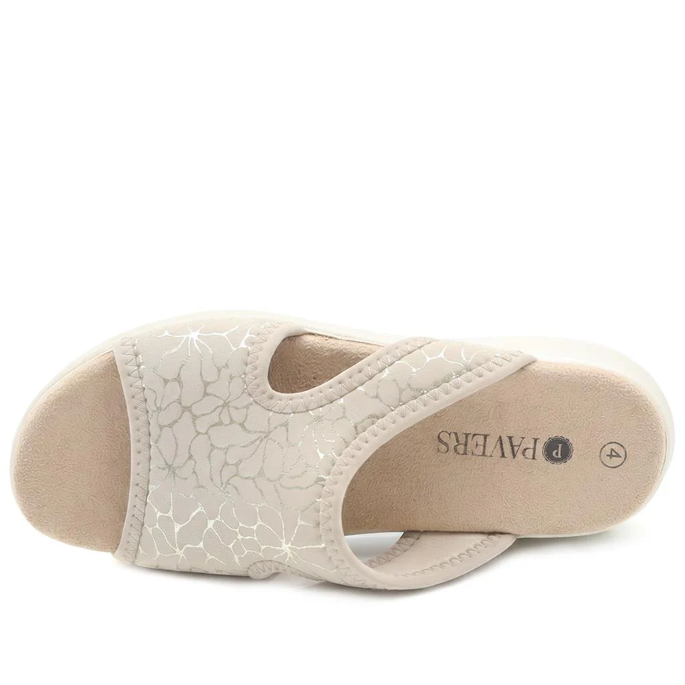 Anatomic Self Moulding Cushioned Mule Sandals - POLY43003 / 329 042 - Beige - Image 4