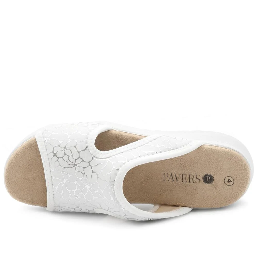 Anatomic Self Moulding Cushioned Mule Sandals - POLY43003 / 329 042 - White - Image 4