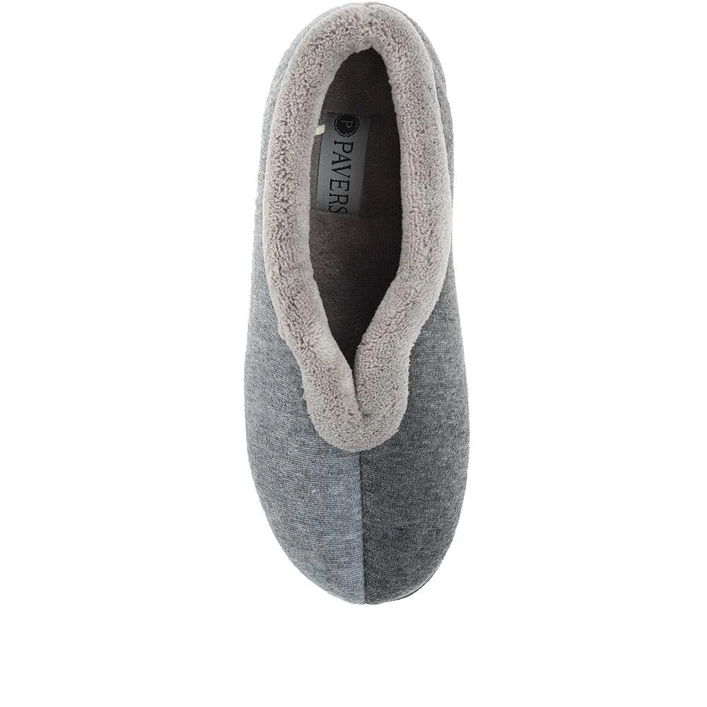 Wide Fit Cosy Antibacterial Full Slippers - QING32013 / 319 075 - Grey - Image 5