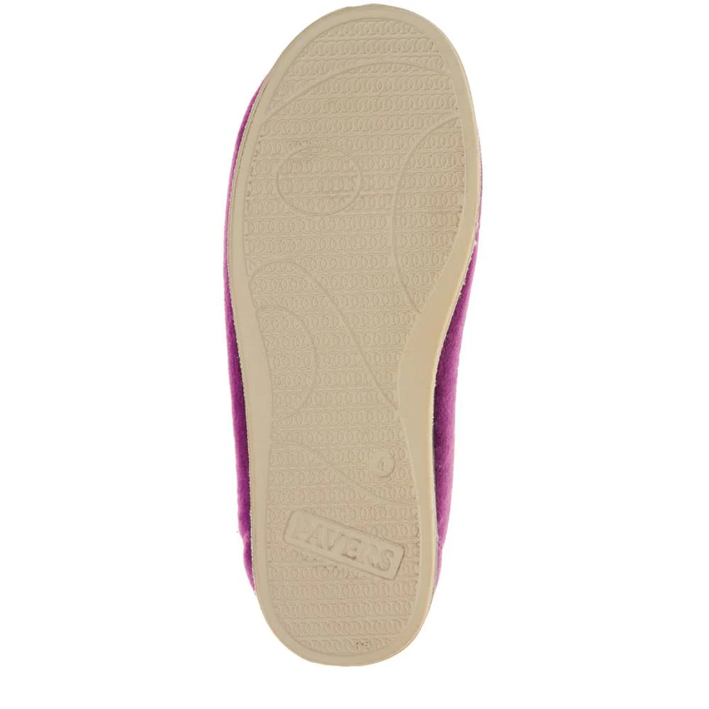 Wide Fit Cosy Antibacterial Full Slippers - QING32013 / 319 075 - Purple - Image 5