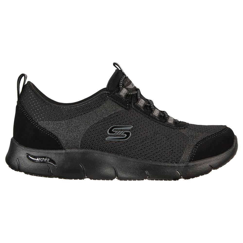 Skechers Arch Fit Refine Her Best Trainers - SKE35086 / 321 383 - Black - Image 2