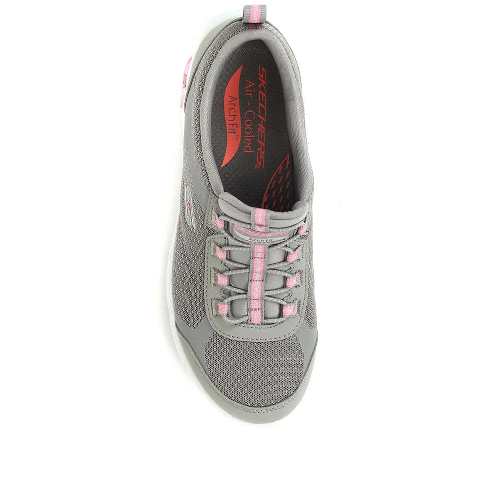Skechers Arch Fit Refine Her Best Trainers - SKE35086 / 321 383 - Grey-Pink - Image 4