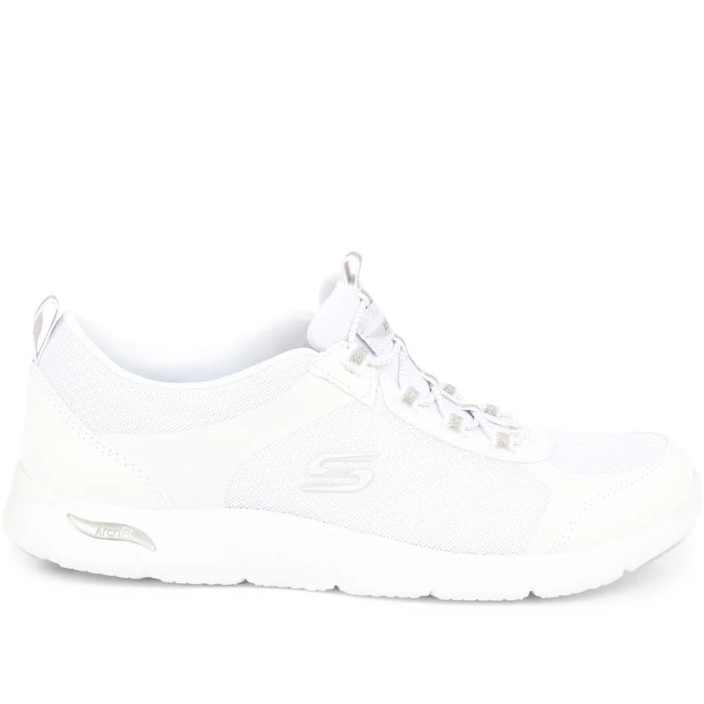 Skechers Arch Fit Refine Her Best Trainers - SKE35086 / 321 383 - White - Image 2