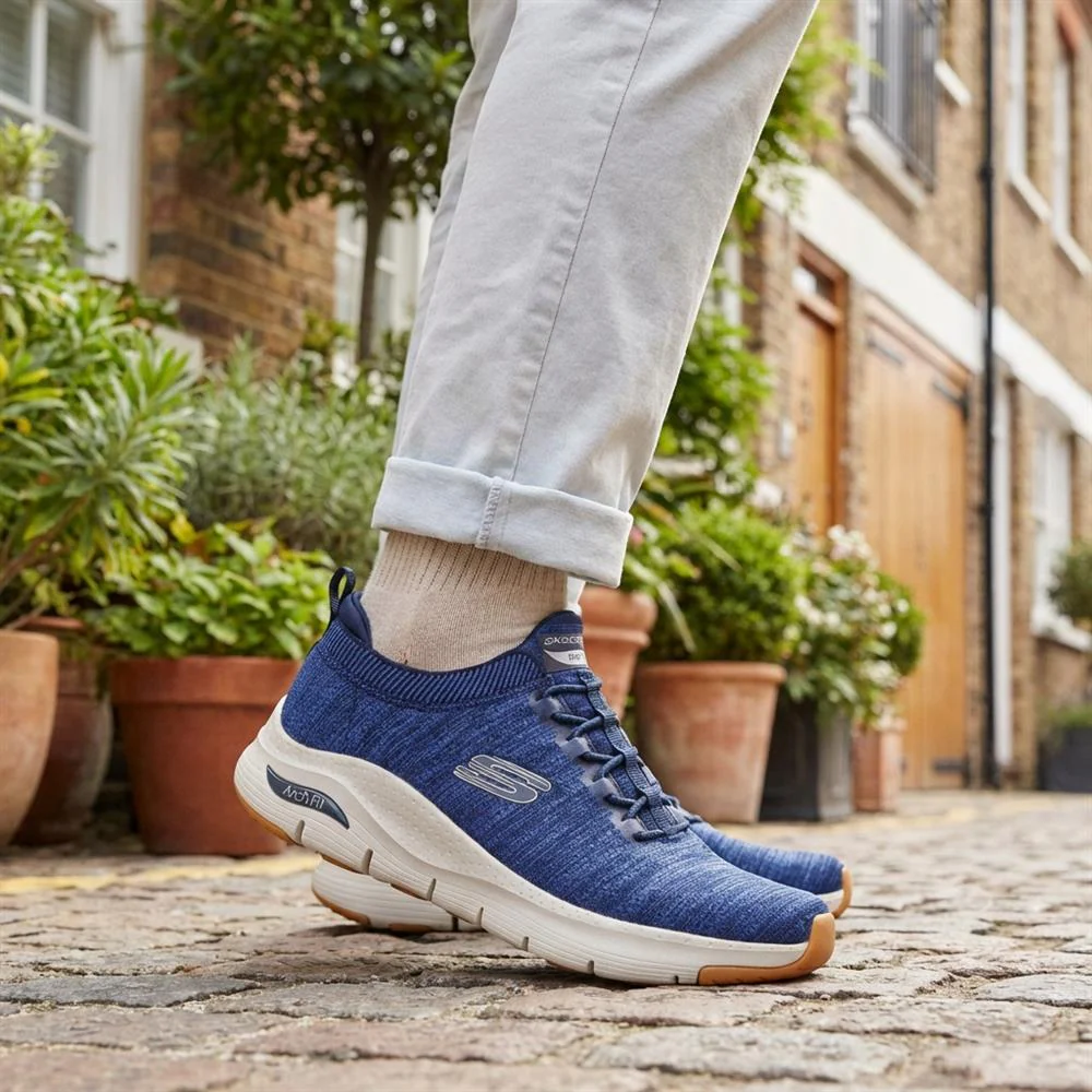 Skechers Slip-ins: Arch Fit - Waveport Trainers - SKE41002 / 326 621 - Navy - Image 2