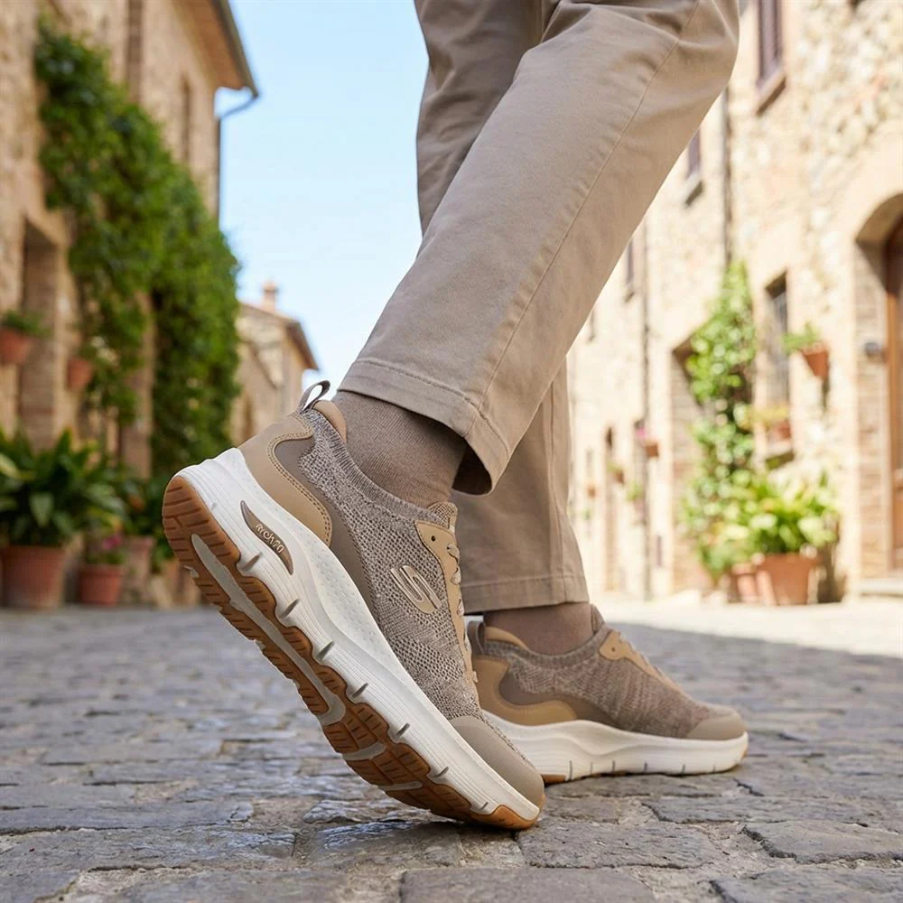 Skechers Slip-ins: Arch Fit - Waveport Trainers - SKE41002 / 326 621 - Taupe - Image 2