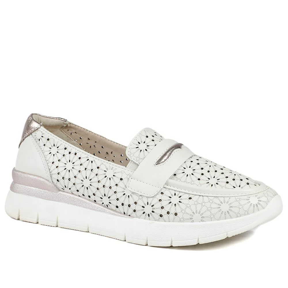 Arch Support Leather Slip On Shoes - BRK43027 / 328 997