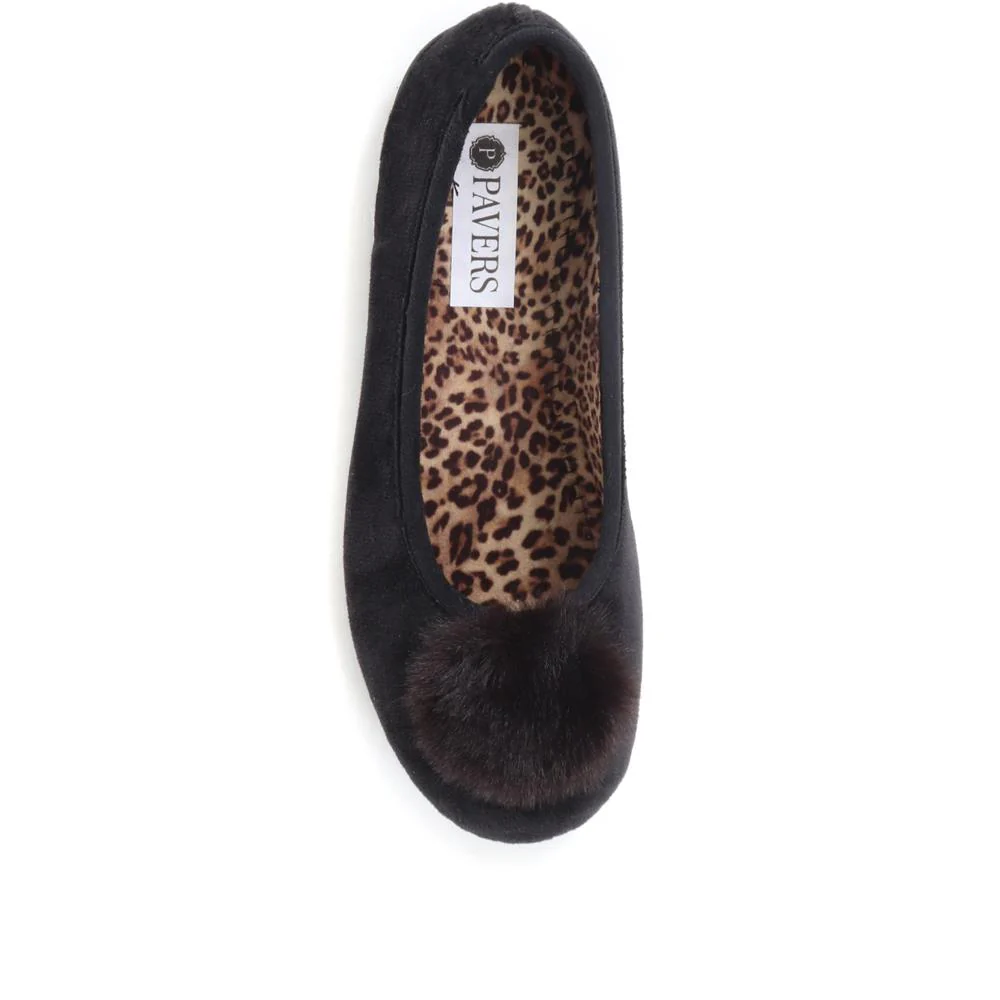 Ballerina Slippers - FEVI36011 / 322 745 - Black - Image 4
