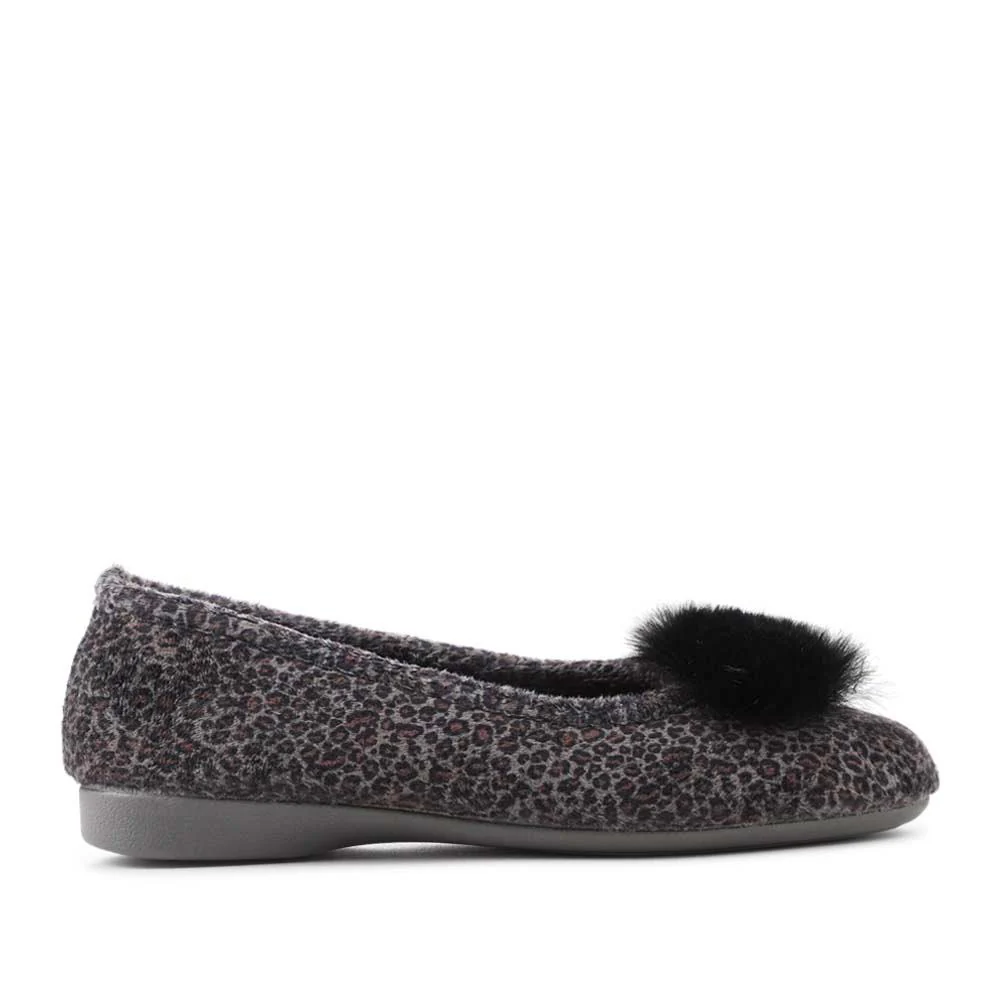 Ballerina Slippers - FEVI36011 / 322 745 - Grey Leopard - Image 2