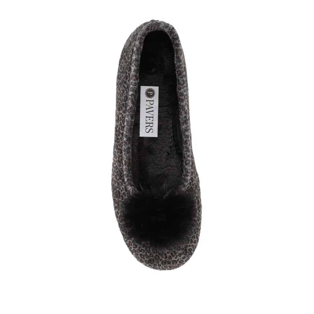Ballerina Slippers - FEVI36011 / 322 745 - Grey Leopard - Image 4