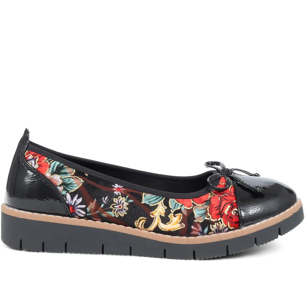 Ballet Pumps - WBINS34113 / 320 399 - Black Floral - Image 2