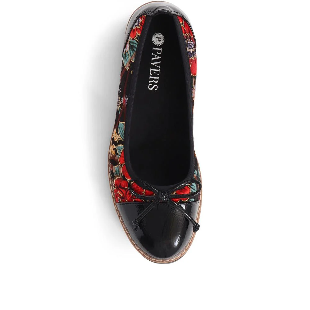 Ballet Pumps - WBINS34113 / 320 399 - Black Floral - Image 5