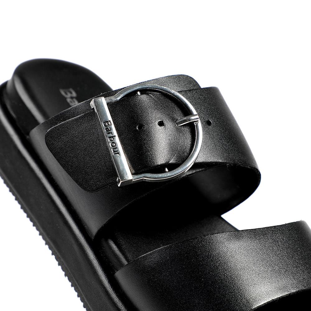Barbour Adele Leather Sandals - BARBR42510 / 329 029 - Black - Image 5