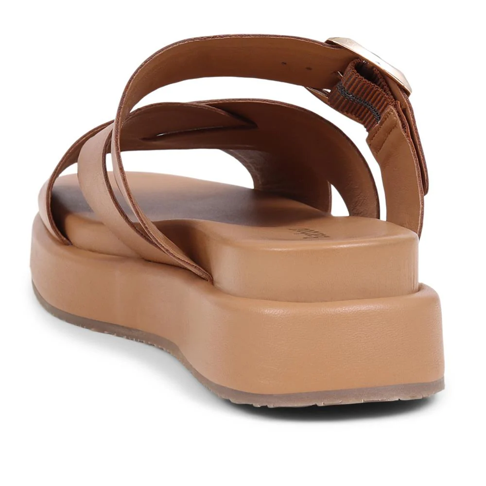 Barbour Annalise Leather Mule Sandals - BARBR39508 / 324 822 - Tan - Image 3