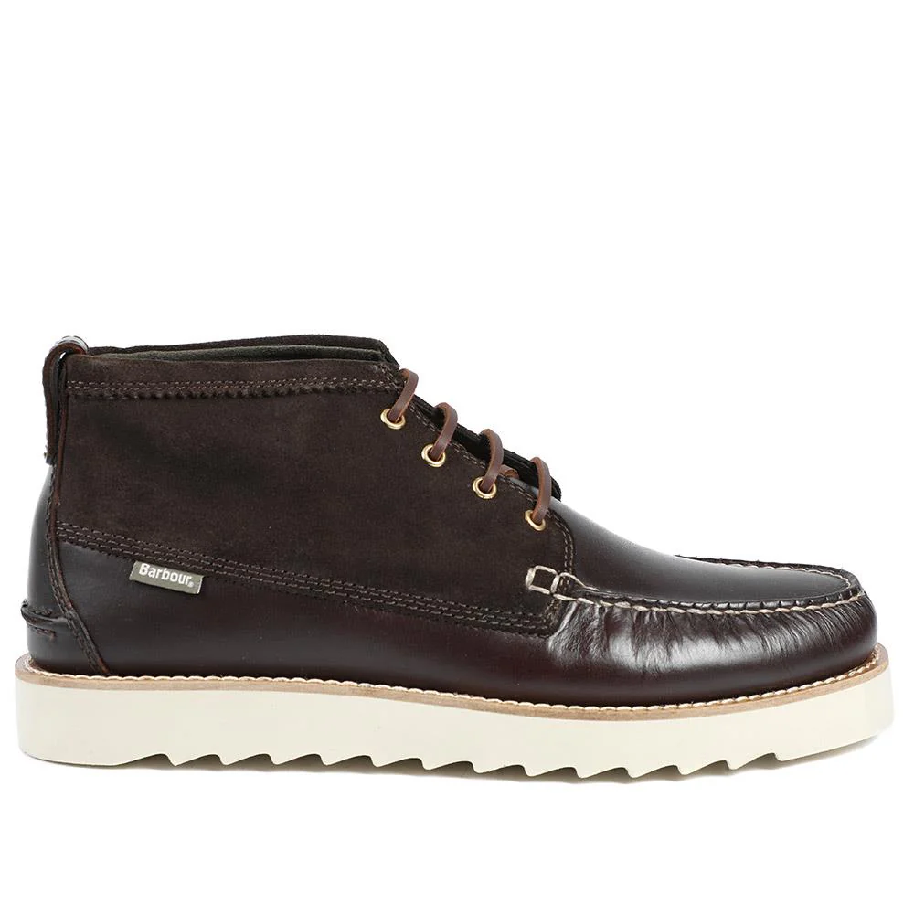 Barbour Hadston Leather Chukka Boots - BARBR42502 / 328 011 - Dark Brown - Image 2