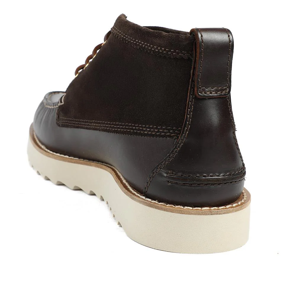 Barbour Hadston Leather Chukka Boots - BARBR42502 / 328 011 - Dark Brown - Image 3
