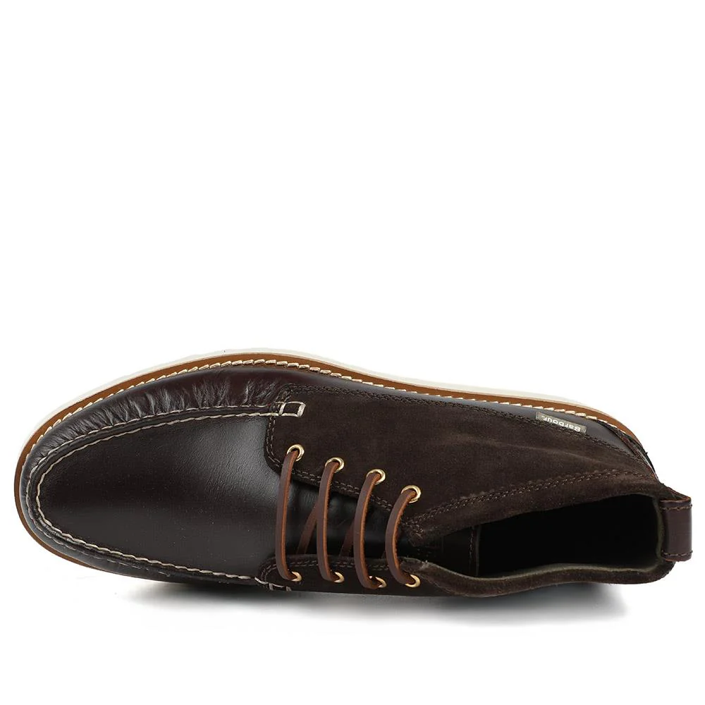 Barbour Hadston Leather Chukka Boots - BARBR42502 / 328 011 - Dark Brown - Image 4