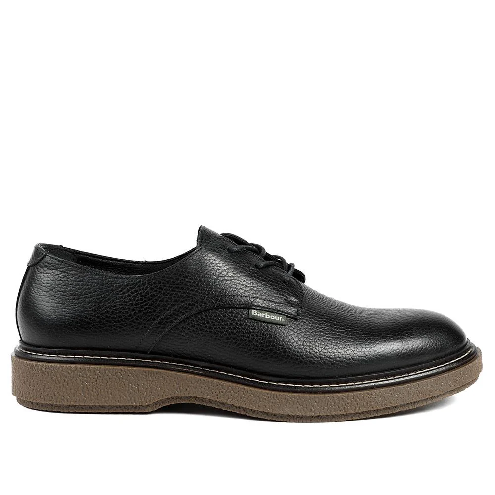 Barbour Harefield Leather Derby Shoes - BARBR42501 / 328 010 - Black - Image 2